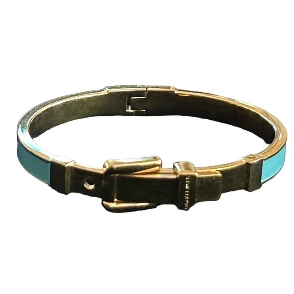 Michael Kors Turquoise & Gold Plated Enamel Bracelet - Picture 4 of 5